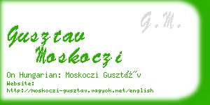 gusztav moskoczi business card